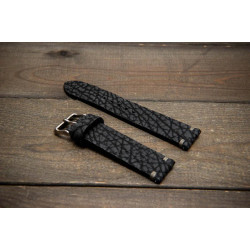 DARK GREY BISON LEATHER WATCH STRAP – HANDMADE